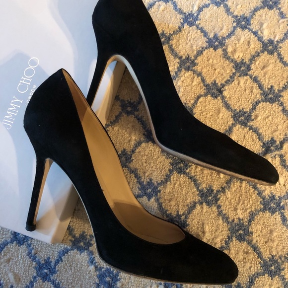 Jimmy Choo Shoes - Jimmy Choo Lewis Sue Black Suede Pump